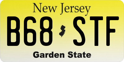 NJ license plate B68STF