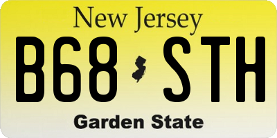 NJ license plate B68STH