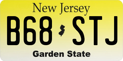 NJ license plate B68STJ