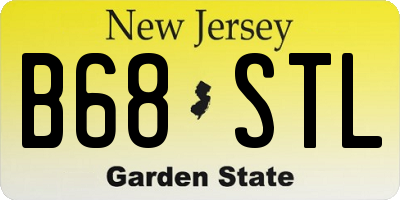 NJ license plate B68STL