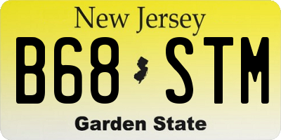 NJ license plate B68STM
