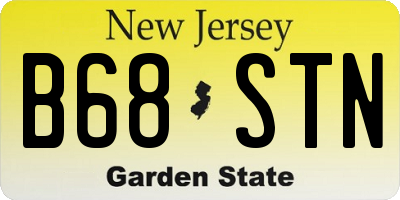 NJ license plate B68STN