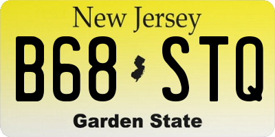 NJ license plate B68STQ