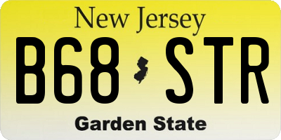 NJ license plate B68STR