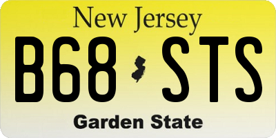 NJ license plate B68STS