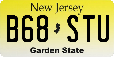 NJ license plate B68STU