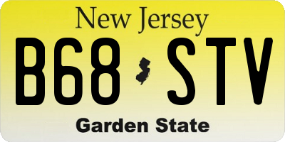 NJ license plate B68STV