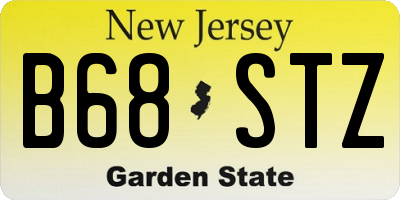 NJ license plate B68STZ