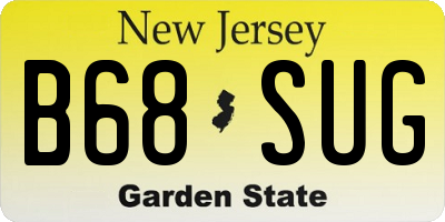 NJ license plate B68SUG