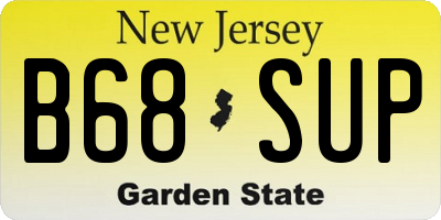 NJ license plate B68SUP