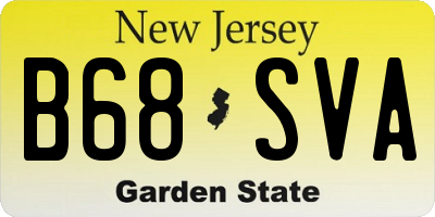 NJ license plate B68SVA