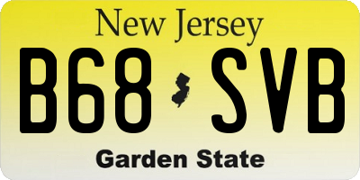 NJ license plate B68SVB