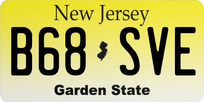 NJ license plate B68SVE