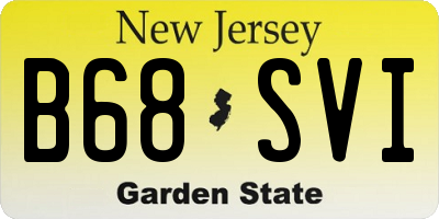 NJ license plate B68SVI