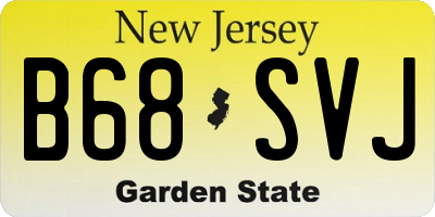 NJ license plate B68SVJ