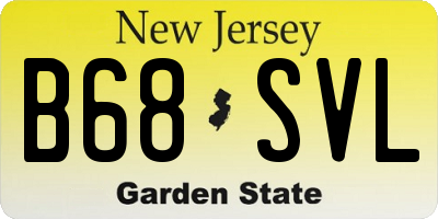 NJ license plate B68SVL