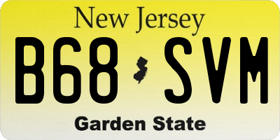 NJ license plate B68SVM