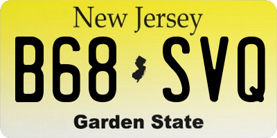 NJ license plate B68SVQ