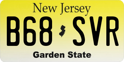 NJ license plate B68SVR