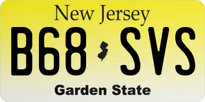 NJ license plate B68SVS