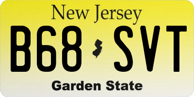 NJ license plate B68SVT