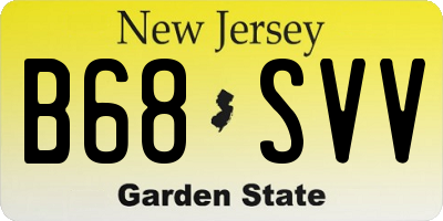 NJ license plate B68SVV