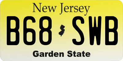 NJ license plate B68SWB