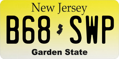 NJ license plate B68SWP