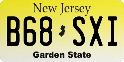 NJ license plate B68SXI