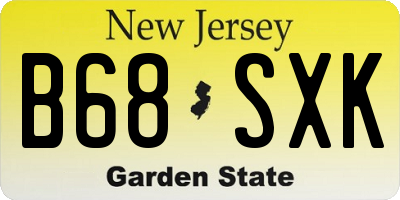 NJ license plate B68SXK