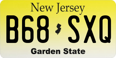 NJ license plate B68SXQ