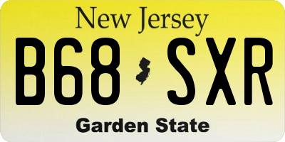 NJ license plate B68SXR