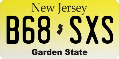 NJ license plate B68SXS