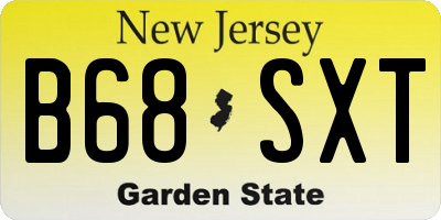 NJ license plate B68SXT