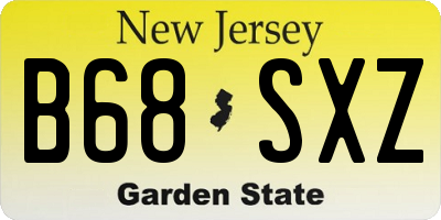 NJ license plate B68SXZ