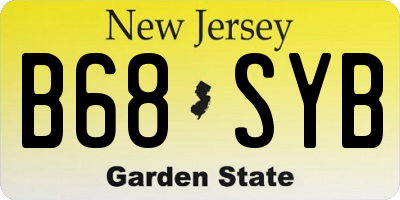 NJ license plate B68SYB