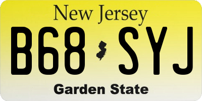 NJ license plate B68SYJ