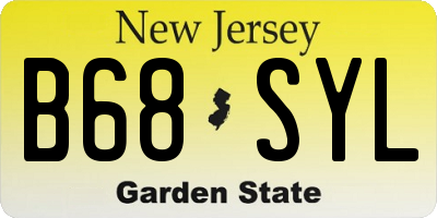 NJ license plate B68SYL