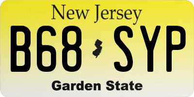 NJ license plate B68SYP