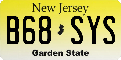 NJ license plate B68SYS