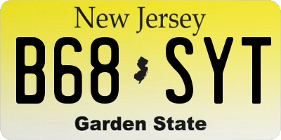 NJ license plate B68SYT