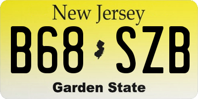 NJ license plate B68SZB