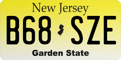 NJ license plate B68SZE
