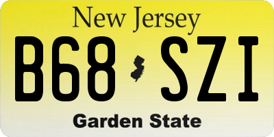 NJ license plate B68SZI