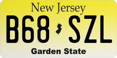 NJ license plate B68SZL