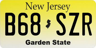 NJ license plate B68SZR