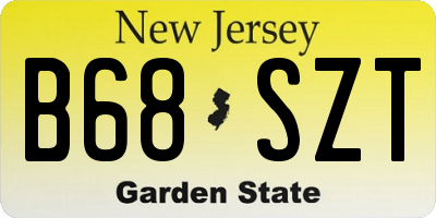 NJ license plate B68SZT