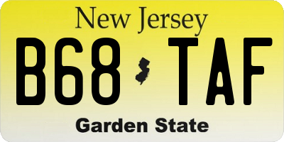 NJ license plate B68TAF