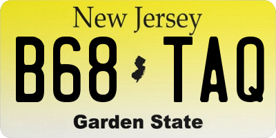 NJ license plate B68TAQ