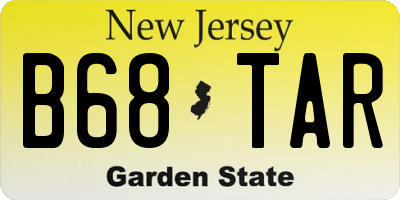 NJ license plate B68TAR